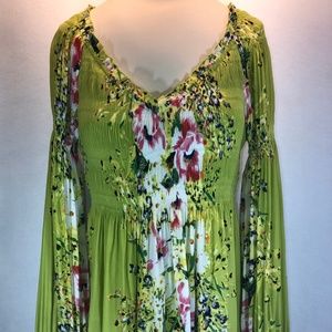 Sunny Leigh Womens Dress Boho Floral Size Large